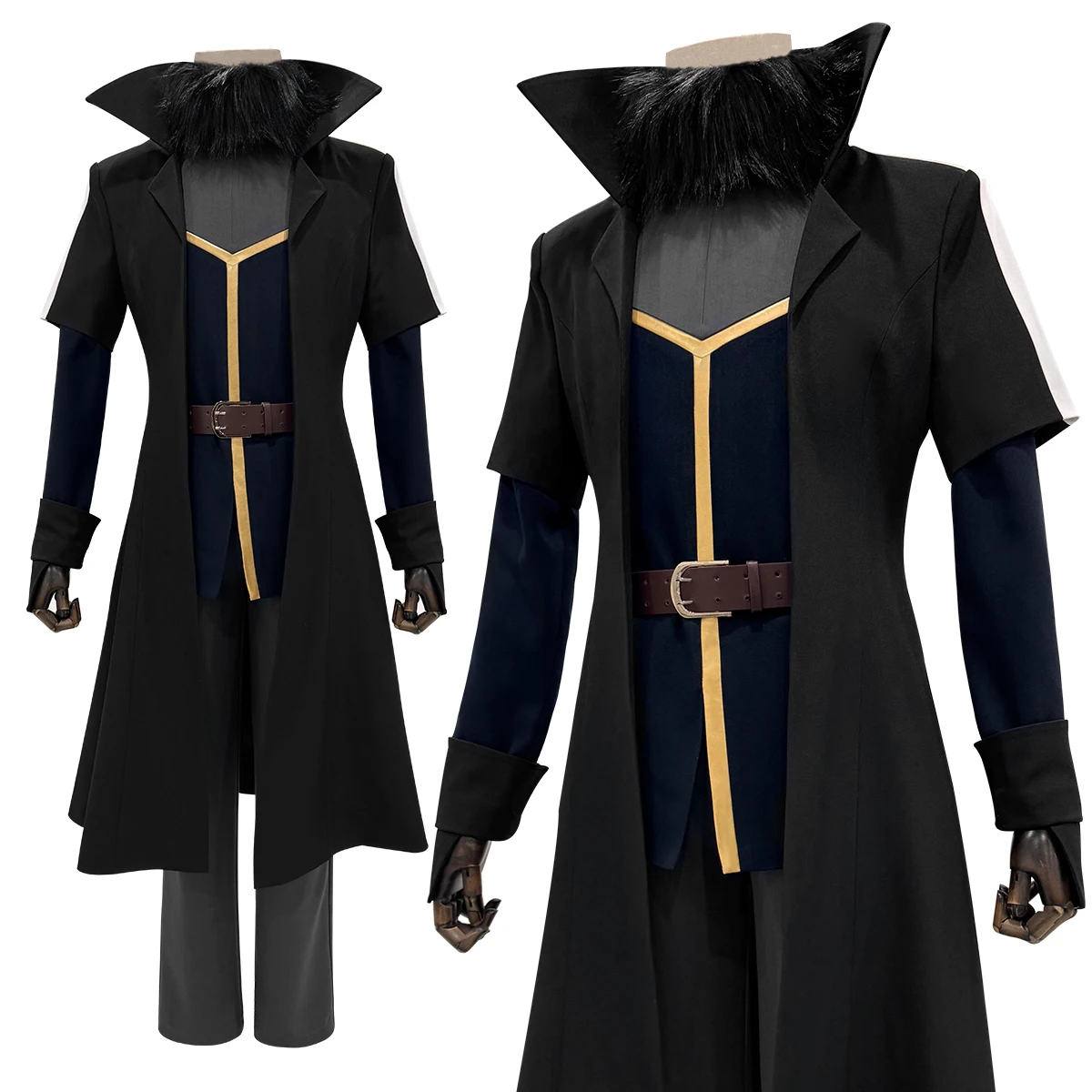Disfraz de Cosplay de Rimuru Tempest de HOLOUN, Disfraz de Anime de That Time I Got Reincarnated as a Slime, Abrigo Negro, Pantalones, Top, Convención, Halloween