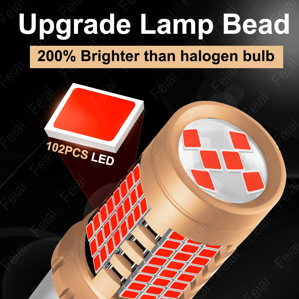 Lampu LED Canbus 1157 BAY15D P21/5W untuk Lampu Rem Belakang Mobil, Lampu Rem Strobo Merah P21 5W 1157 LED, Lampu Rem Berkedip P21/5W