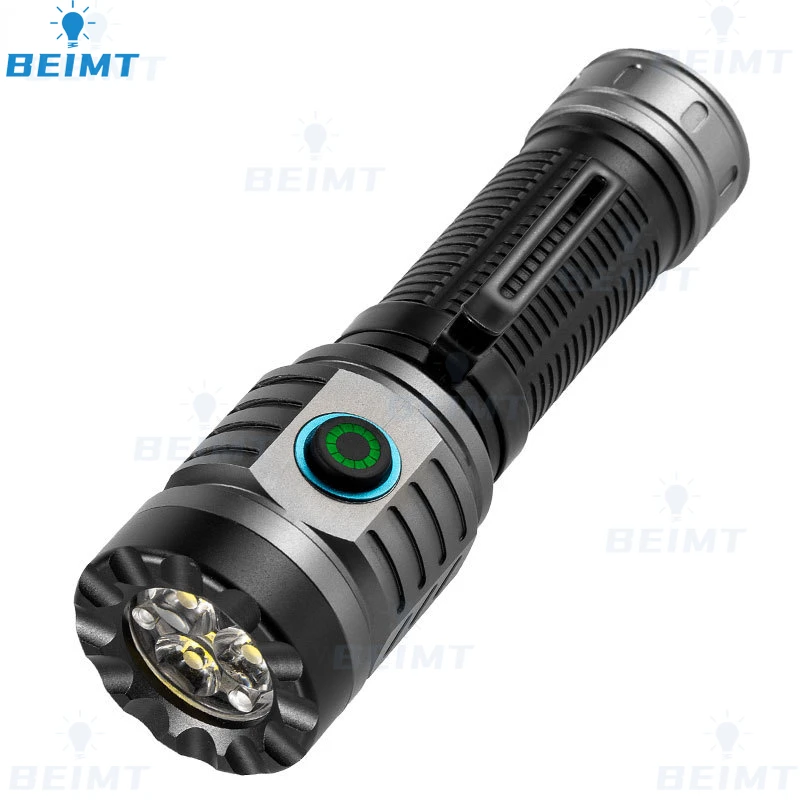 3*XHP360 LED 2500LM Aluminum Alloy Portable Flashlight High Power and Brightness Torch Emergency Outdoor Lighting Fishing Lights