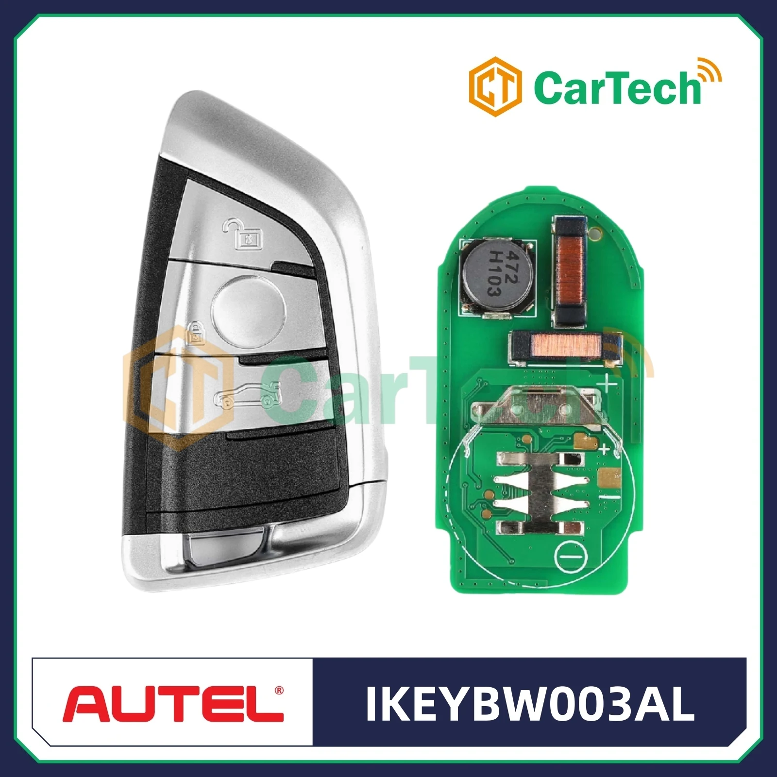 5PCS Autel IKEYBW003AL BW003AL Universal Smart Remote Key 3 Buttons For BMW For Autel Smart Key For KM100 IM508 IM608 KM100E