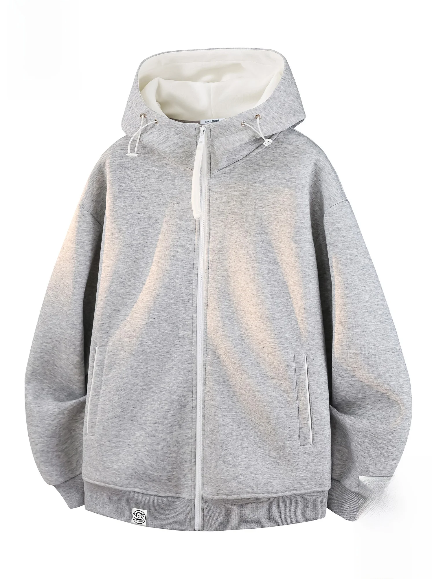 

PaulFrank Heavyweight Hoodie Sweatirt Men's Loose Casual Long Sve Winter Jaet Monkey Mouth Large Hooded Zipper Closure