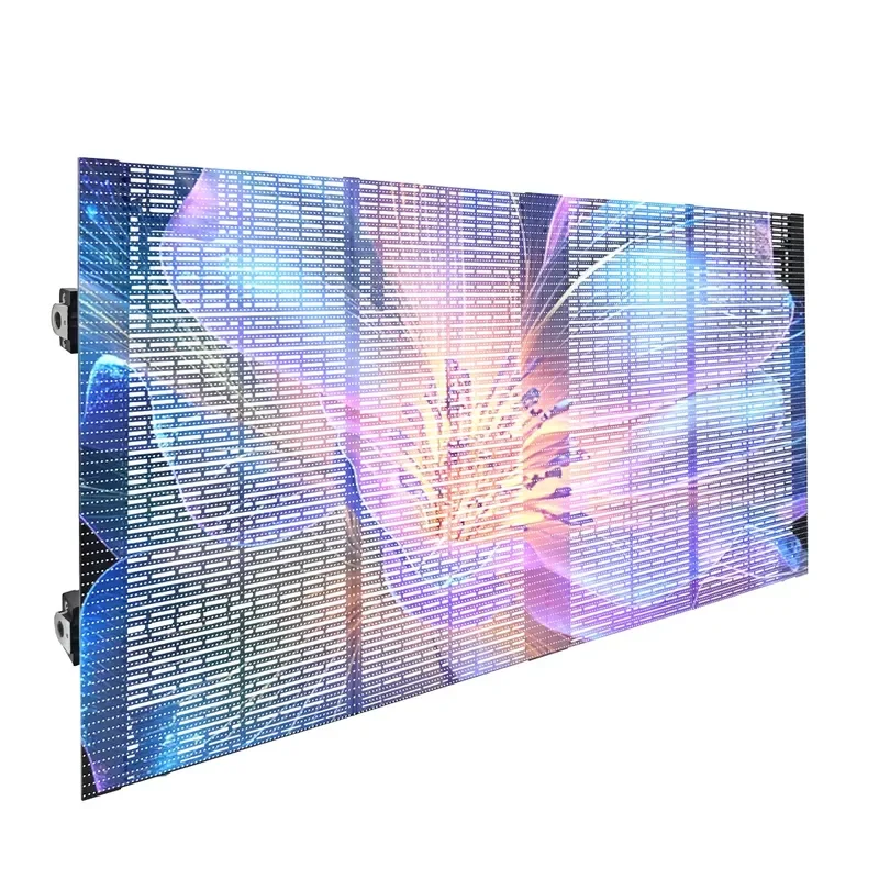 HD High Gray-scale LED Interactive Transparent Display 5500cd/m Brightness 140 Viewing Angle Used for Transparent Video