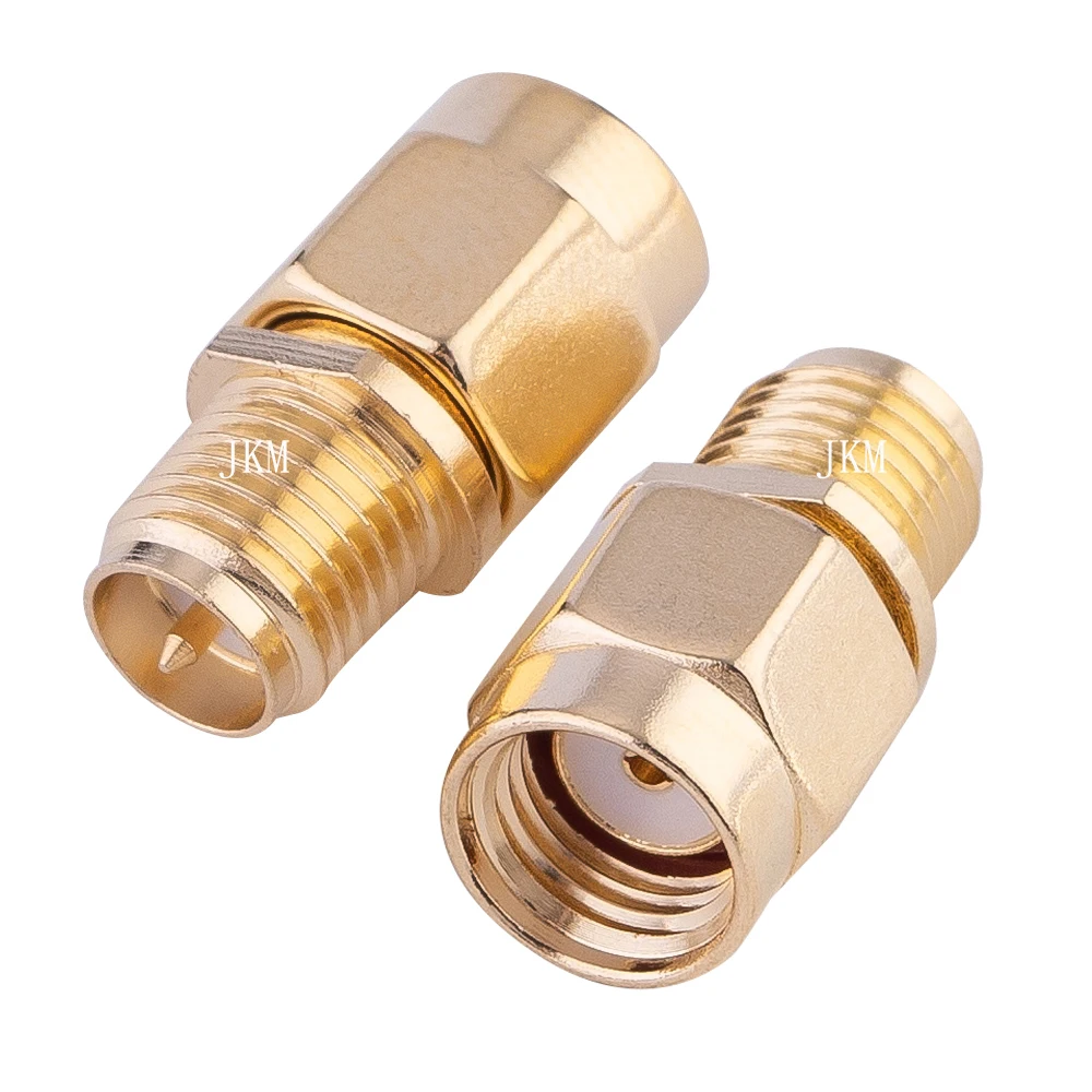 Adaptador Coaxial RF RP SMA macho hembra a RP SMA macho hembra, conector Coaxial, 1 unidad