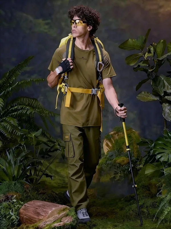 

American style high street multi pocket workwear pants for men's new trendy loose straight leg versatile casual long pants