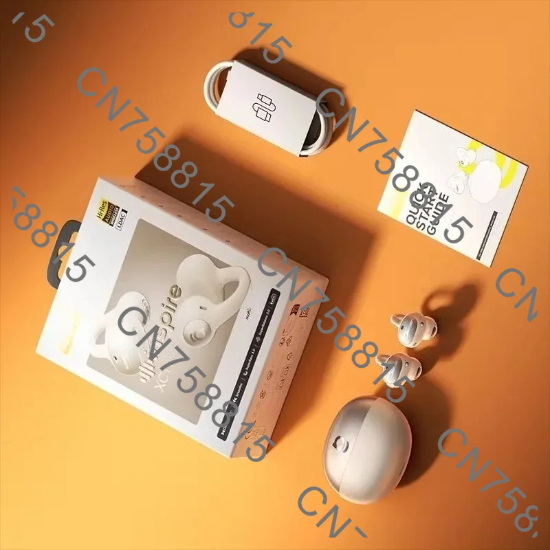 6.1 Earbuds Hi-Res Open Earphones Earrings 4-Mics Clip On Ear Buds，For baseus Inspire XC1 Ear Clip Wireless Bluetooth