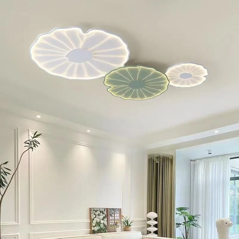 

Living room ceiling light, modern and simple, popular and personalized lotus leaf full spectrum eye protection light