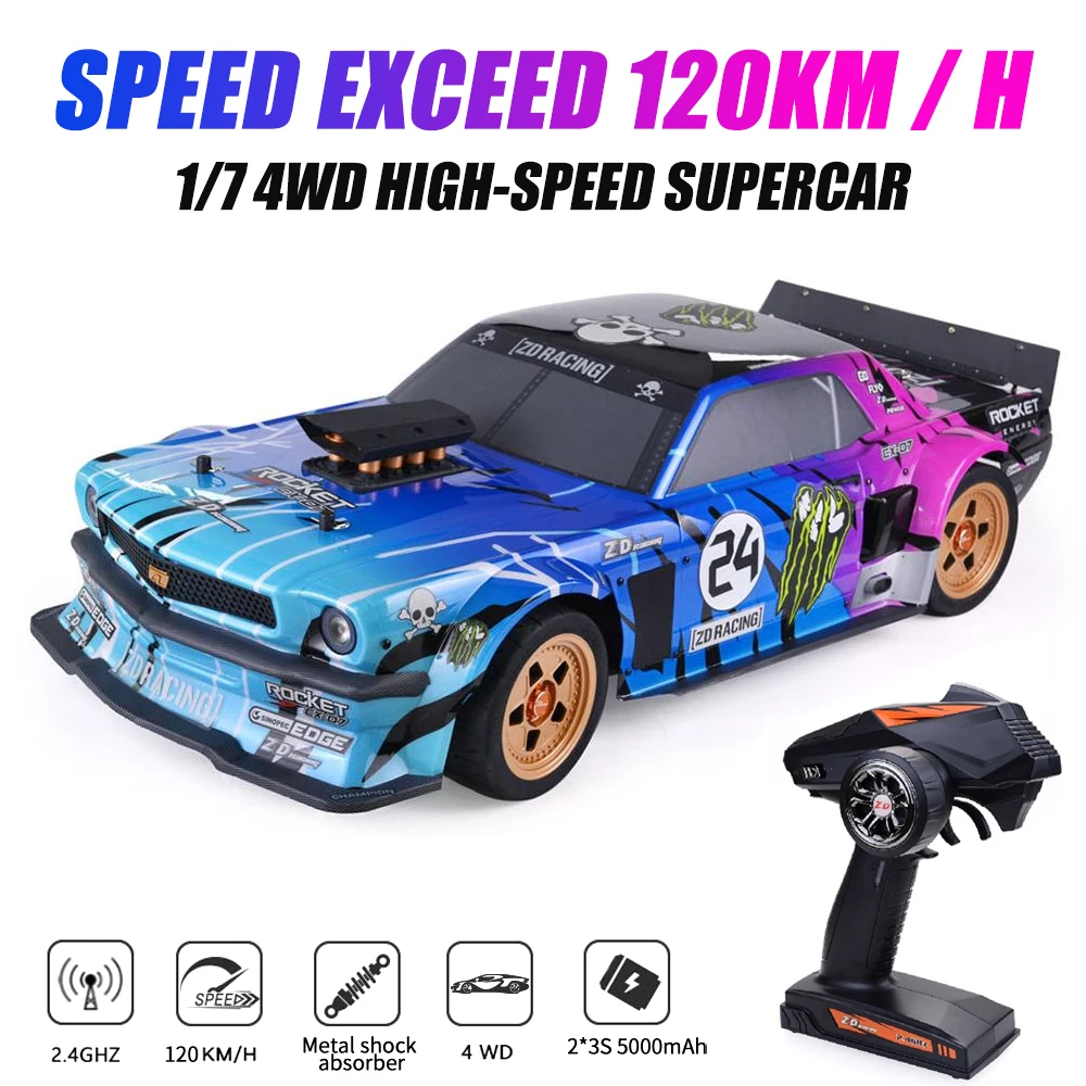 ZD Racing EX07 1/7 4WD RC szybki profesjonalny płaskie sportowe samochód elektryczny pilot zdalnego sterowany Model dla dorosłych dzieci zabawki dla