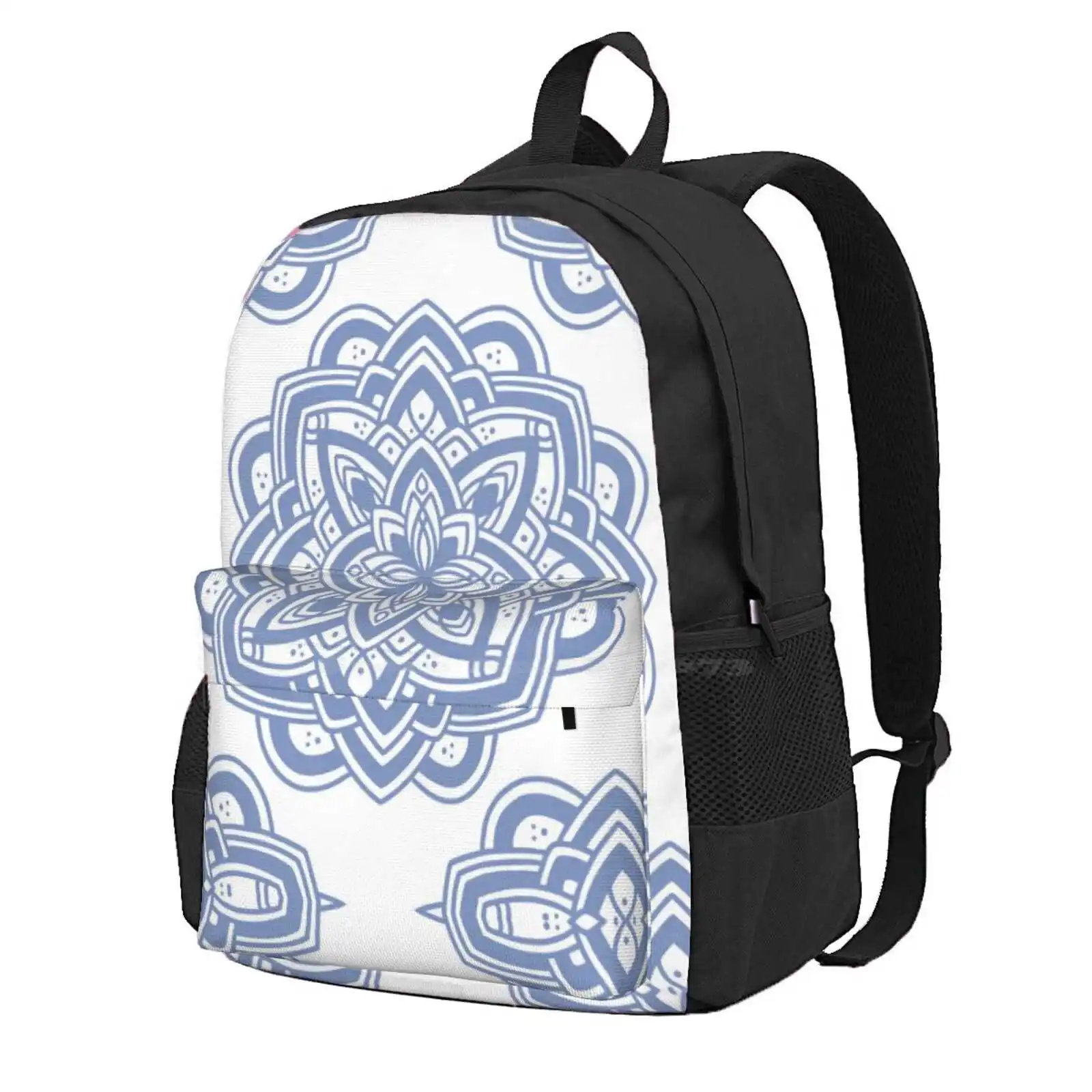 Mandala | #2 Hot Sale Schoolbag Backpack Fashion Bags Mandala Therapy Blue Relaxation Creation