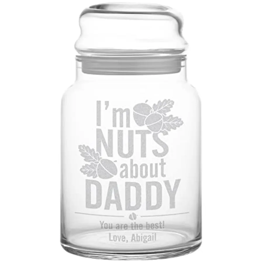 

Personalized Going Nuts Treat Jar Nuts About Daddy Perfect for Him Customized Gift Idea for Father's Day Birthday or Any Specia