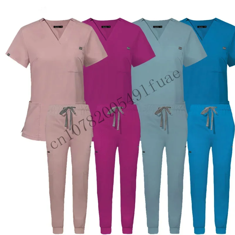 Women Scrubs Sets Nurse Accessories Medical Uniform Slim Fit Hospital Dental Clinical Workwear Clothing Surgical Overall CMM1601