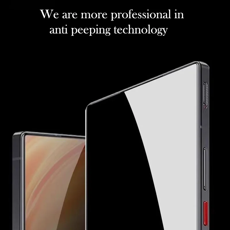 2PC Privacy Tempered Glass For ZTE Nubia Z50 Z60 Ultra Z50S Pro Anti Spy Screen For Nubia Red Magic 8 8s 9 Pro Plus Glass Film