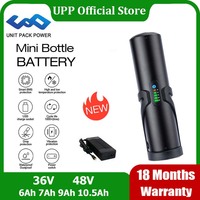 Mini Bottle EBike Battery, 48V 36V 10.5Ah 7Ah with 18650 San-yo L-G Li-ion Cell Pack for Bafang TSDZ2 750W 500W 350W 250W Motor