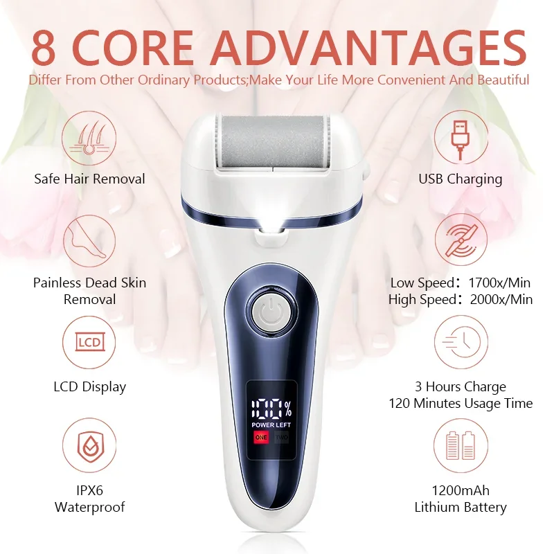 4 In 1 epilatore elettrico donna depilazione rasatura indolore lima per piedi strumenti per Pedicure macchina viso femminile Bikini gamba per il corpo