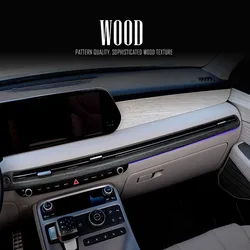 Wood Grain Style Dashboard Side Air Conditioner Outlet Frame AC Vent Grille Cover For Hyundai Palisade 2019-2023 LHD