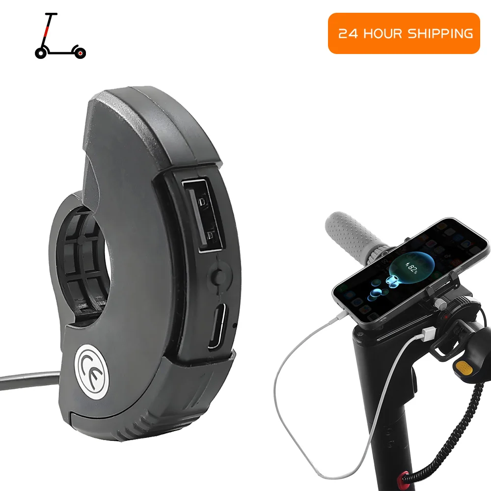 

USB Quick Charger Waterproof Socket Jack Accessory for Ninebot Max G30 E-Scooter Charger Plug Adapter Mobile Port Power Socket