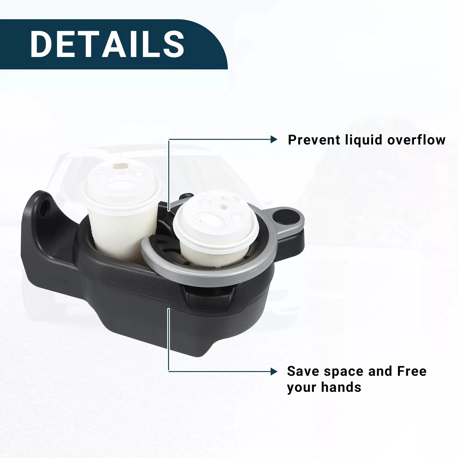 New For Mercedes-Benz Smart Fortwo 450 451 A451ev C451 Car Center Console Water Cup Beverage Bottle Holder Coin Tray A4518100370
