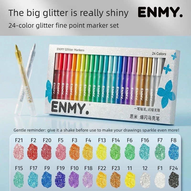 marcadores-de-colores-brillantes-enmy-1-24-con-valvula-de-luz-purpurina-de-particulas-grandes-para-arte-oficina-material-escolar-papeleria