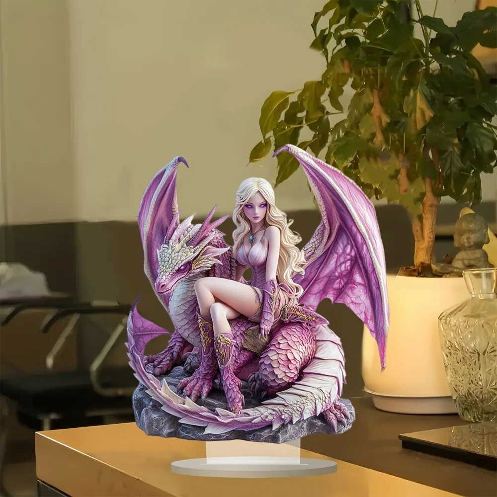 

Purple Dragon Fairy Acrylic Table Decor for Home Bedroom Cafe Living Room Bohemian Style Room Ornament Gift 123