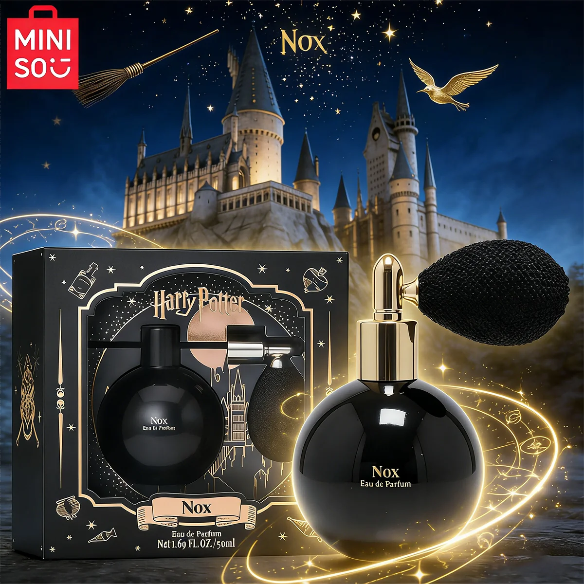 

Парфюм унисекс MINISO & HARRY POTTER, оригинальный древесно-цветочный аромат, стойкий спрей для мужчин и женщин, подарок на день рождения, 50 мл