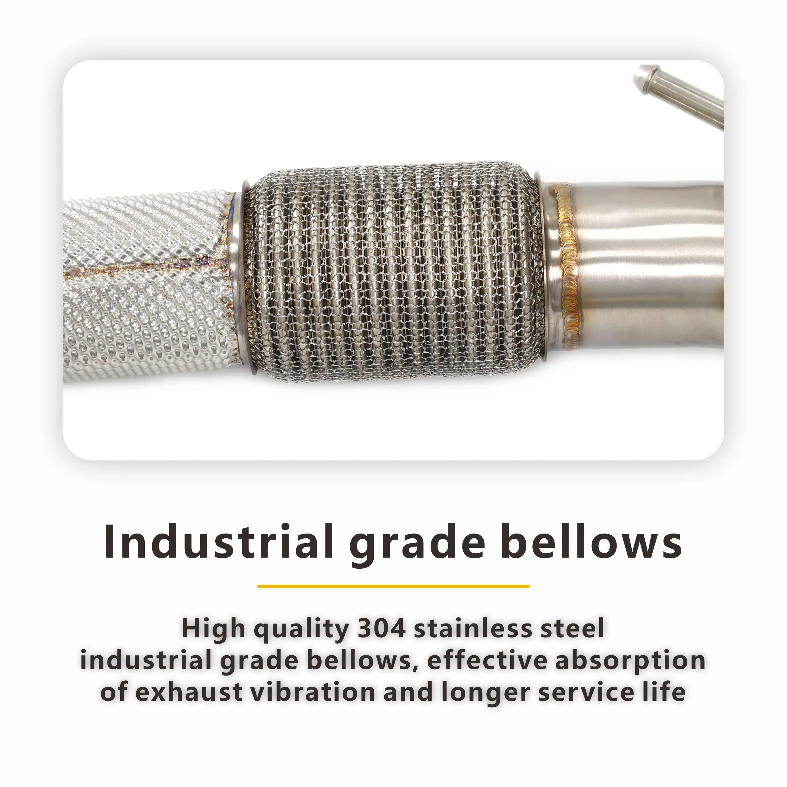 Afbeelding 3: High Flow Performance Downpipe voor Volkswagen Golf R MK6 2.0T HMD-uitlaatsysteem met hitteschild Racing Pipe