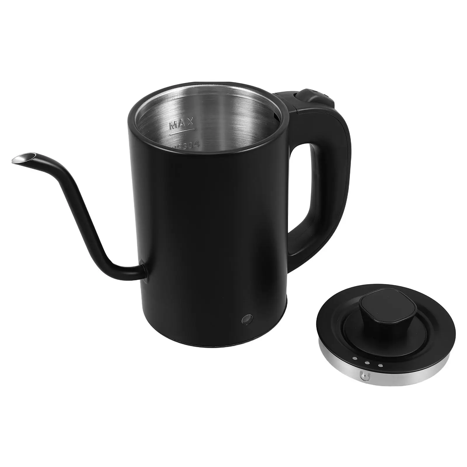800Ml Gooseneck Electric Kettle Stainless Steel Coffee Pot Fast Boiling Water Boiler Breathable Lid for Home Gathering