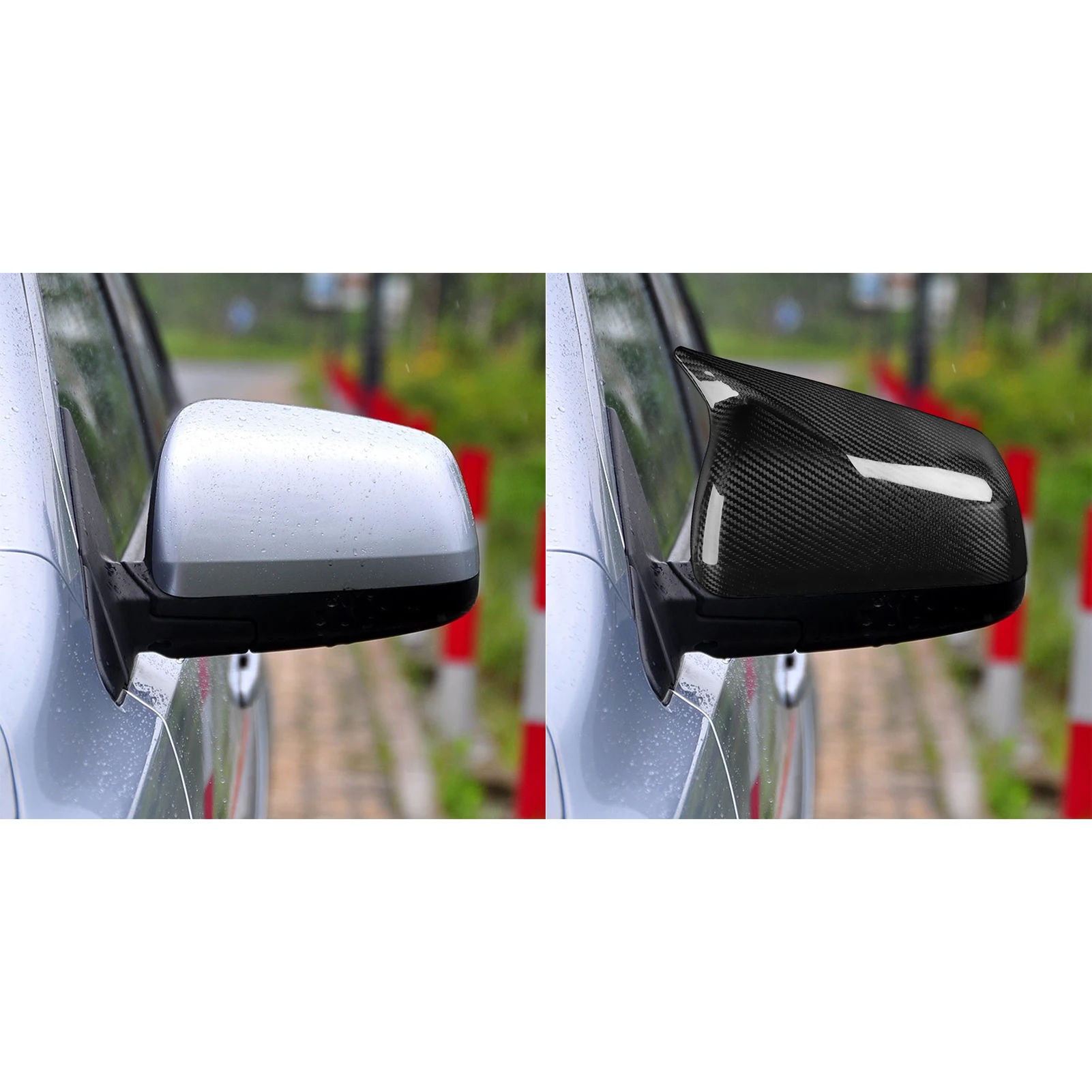 For Mitsubishi Impala EVO 10th 2008-2012 Real Carbon Fiber Bullhorn Rearview Mirror Panel Trim Cover Car Accessories Decorative