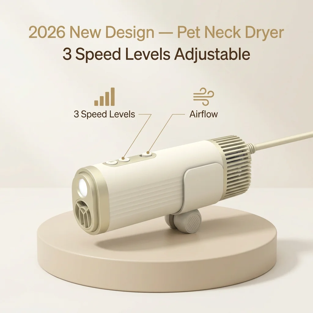 for Pet Neck Hair Dryer, 110,000rpm Brushless High-Speed, Dog & Cat Mute 1500W Portable Negative Ion Pet Accessories