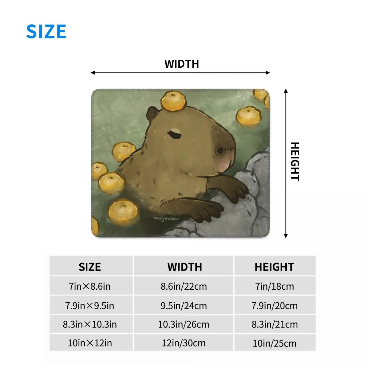 Alfombrilla de ratón de baño Capybara Yuzu, alfombrilla para teclado de ordenador, alfombrilla para ratón, alfombrilla para escritorio de ordenador portátil, accesorios de oficina, alfombrillas para mesa