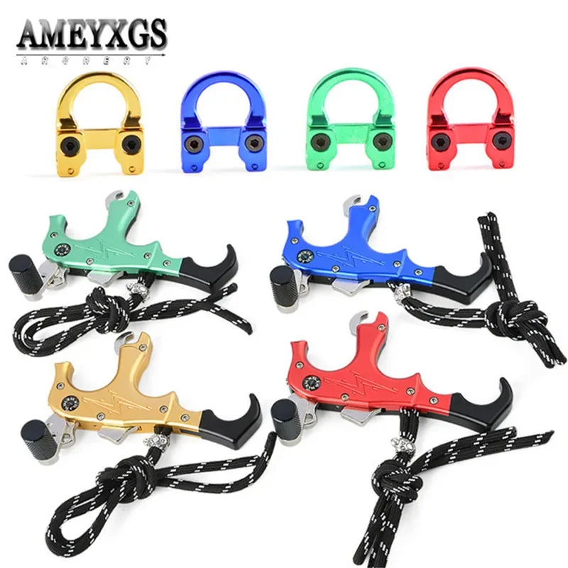 4colors Compound Bow Release Automatic Release Aids with D Loop For Bow Shooting Hunting Archery Releases Accessoires