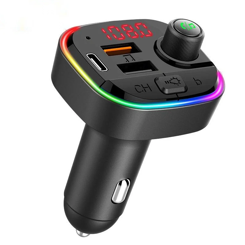

C13 Wireless FM Transmitter Bluetooth PD/QC3.0 Type-C+Dual USB Car Charge Handsfree Call Aux Audio Radio Modulator MP3 Player