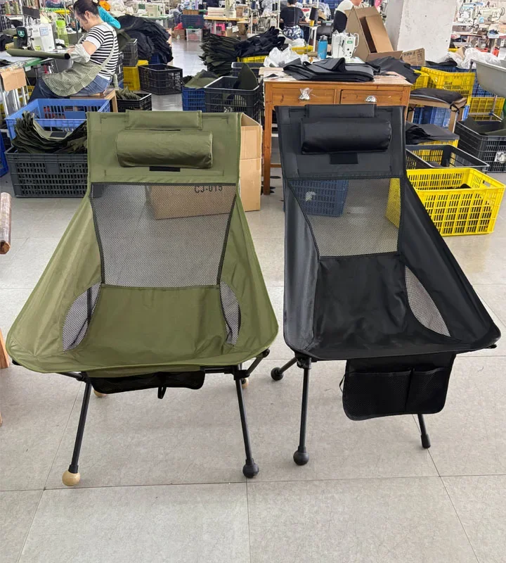 fm-Super Wide Aluminum Lightweight 600D Polyester Folding Beach Chair Portable Outdoor Beach Chair 120KG Capacity Modern Design