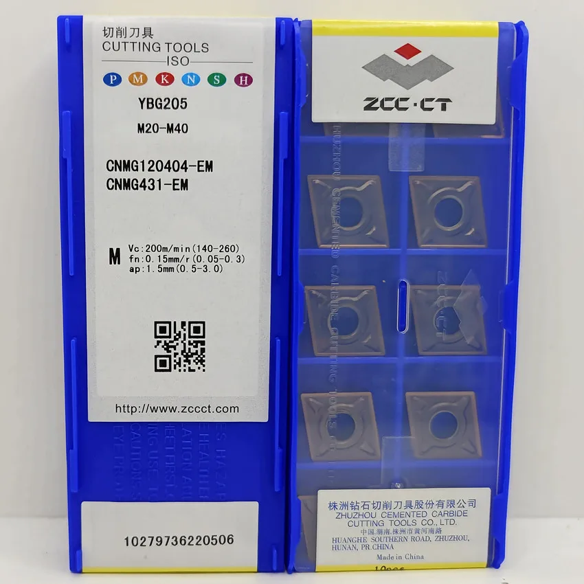 

CNMG120404-EM YBG205 CNMG120404 CNMG431 ZCC.CT CNC blade carbide inserts Turning inserts For Stainless steel M20-M40 10pcs/box