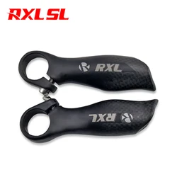 RXL SL-Bicycle Handlebar Horns, Black Bar End, Ergonomic Design, Mountain Bikes, Carbon Fiber, Horn