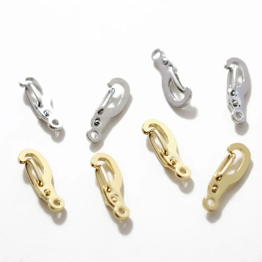 10pcs Lobster Button Plated 18K Gold Catapult Buckle DIY Necklace Hand Jewelry Material Accessories