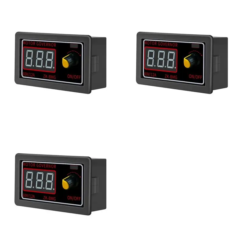 3X PWM DC Motor Speed Controller Motor Fan Controller With Display Motor Controller 9-60V/12A /500W