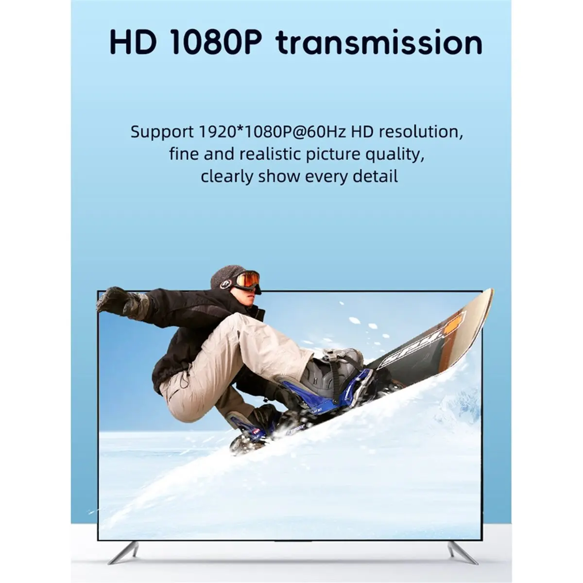 

50M 5G 1080P -Ccompatible Wireless Audio Video Transmitter Receiver Extender for Camera PC to TV Monitor Projector