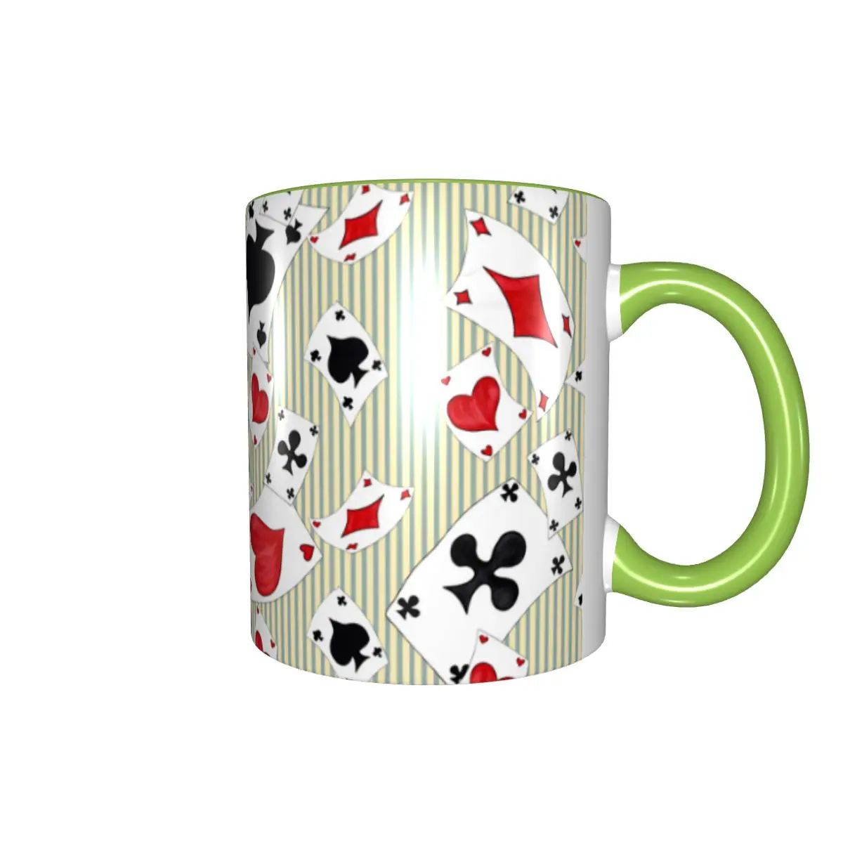 Customized Poker Pattern Mugs Card Game Players Coffee Ceramic Mug Creative Gift