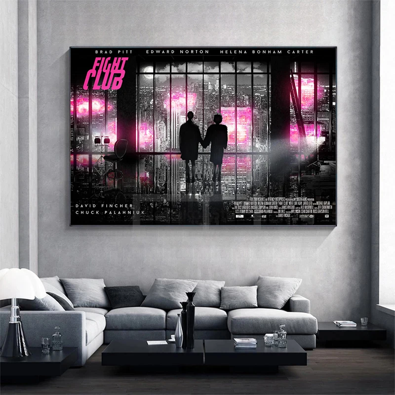 Classic Action Suspense film Movie Fight Club Poster e stampe Canvas Painting Wall Art Pictures Home Room Decor