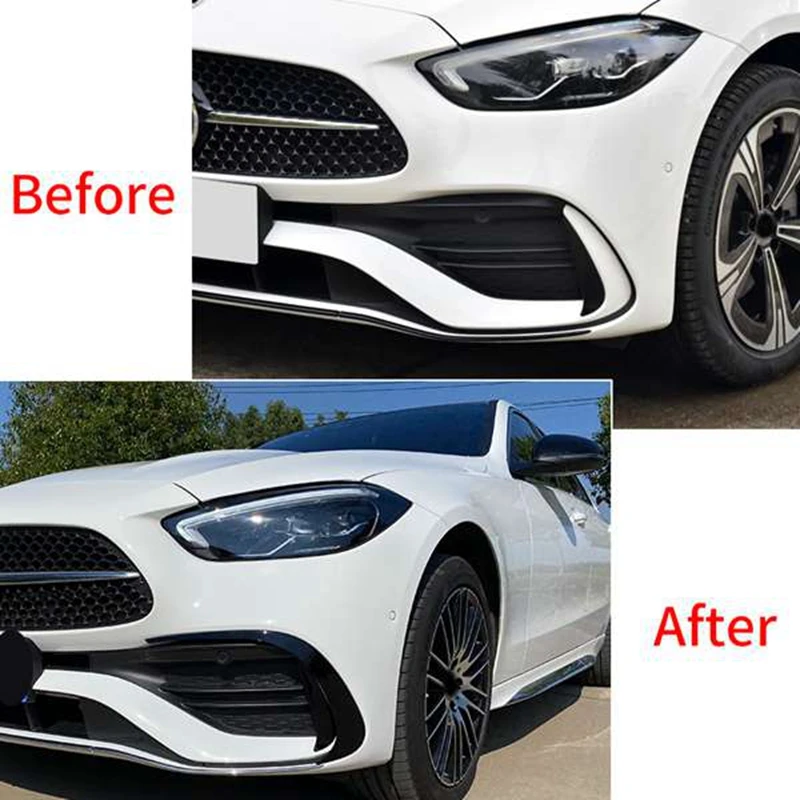 Car Front Rear Bumper Splitter Spoilers Canard Air Knife Surround Trim For Mercedes-Benz C-Class W206 C260 2022