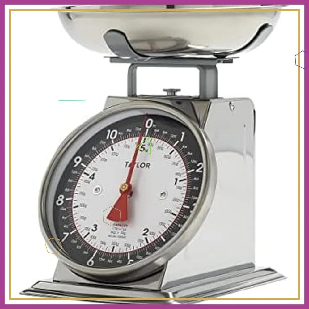 

Mechanical Kitchen Food Scale with Bowl, 11lb Capacity, Grams/Ounces Measurement for Baking