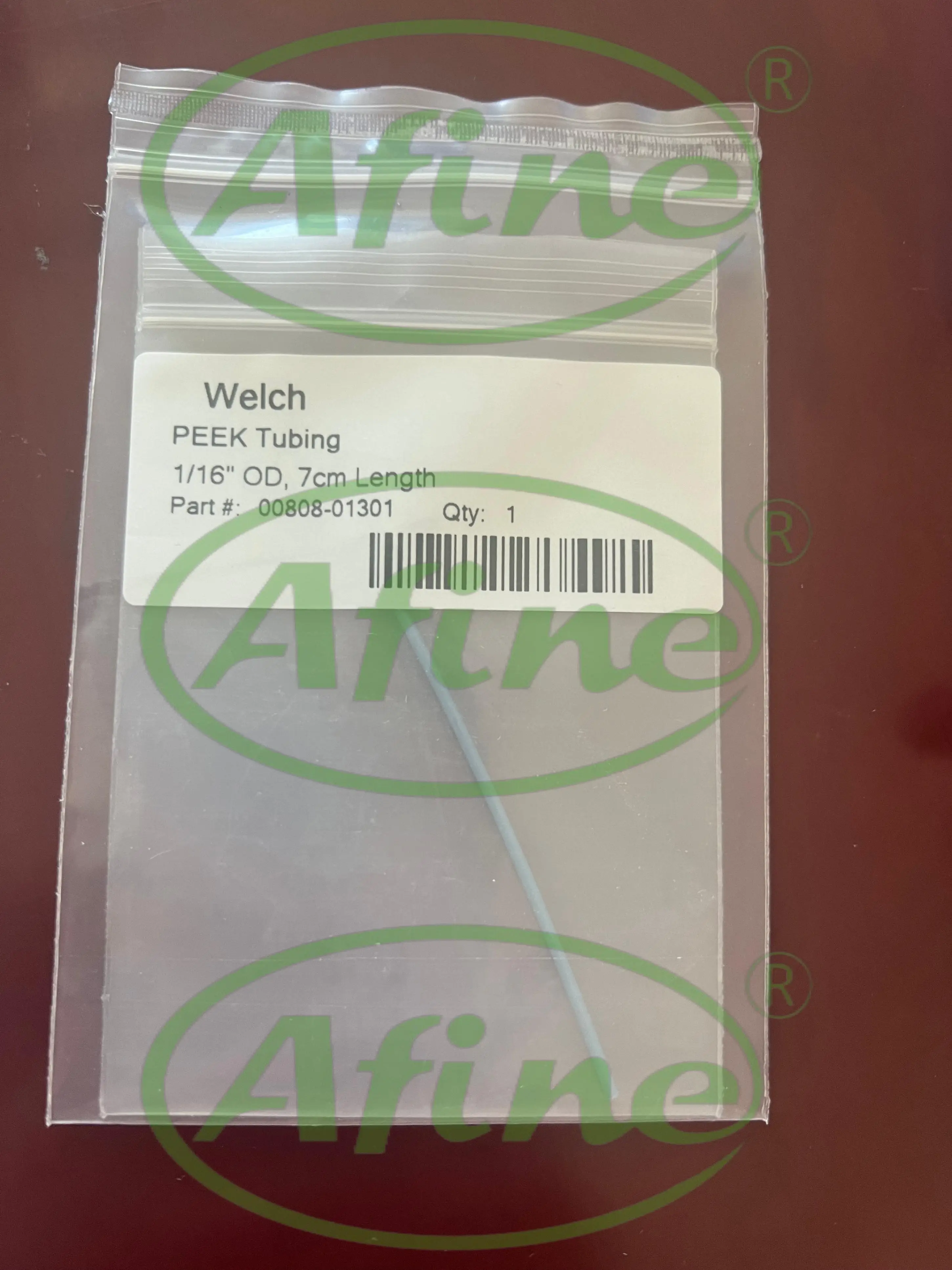 AFINE Welch (00808-01301), Tubo PEEK 1/16, 7 cm de comprimento