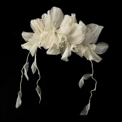 Super Immortal Scalded Crepes Flower Bridal Headwear New Wedding hair Accessories