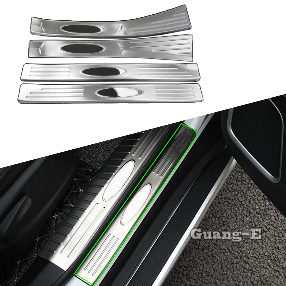 Car Styling Stainless Steel For Jeep Compass 2017 2018 2019 2020 2021 Pedal Door Sill Scuff Plate Stick External Threshold 4pcs