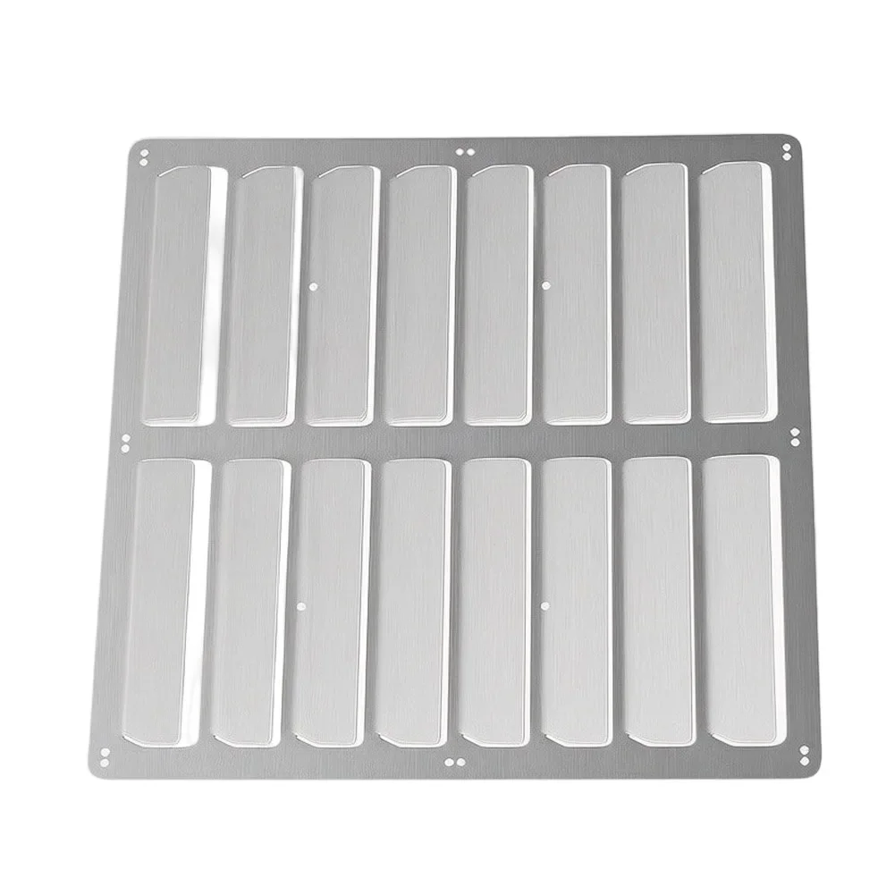 AC Outdoor Unit Wind Shield 43x43cm No-Drill Airflow Guide For Heat Dissipation Rust Prevention Silver Cover
