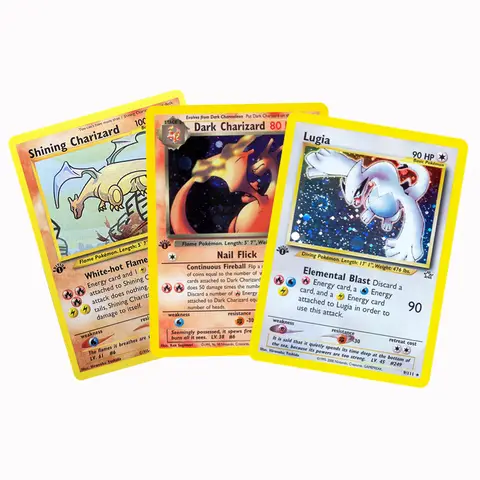PKM Holographic Single Proxy Cards Lugia Charizard Venusaur Foil Game Collection Cards PTCG Kids Toys