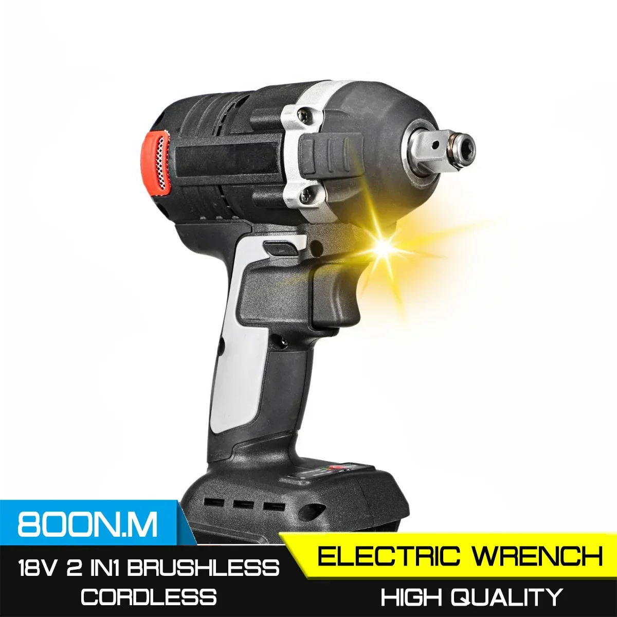 

800Nm 18V Electric Wrench Brushless Impact Rechargeable 1/2 Socket Cordless Wrench Power Tool For Makita Battery DTW285Z