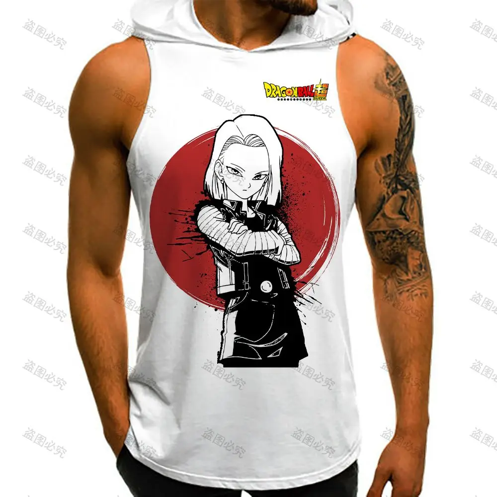 Y2k Clothes Hooded T-shirt High Street Dragon Ball Z Custom Tank Top Men Sexys Man Men's Singlet Super Saiyan Harajuku Style New - Image 3