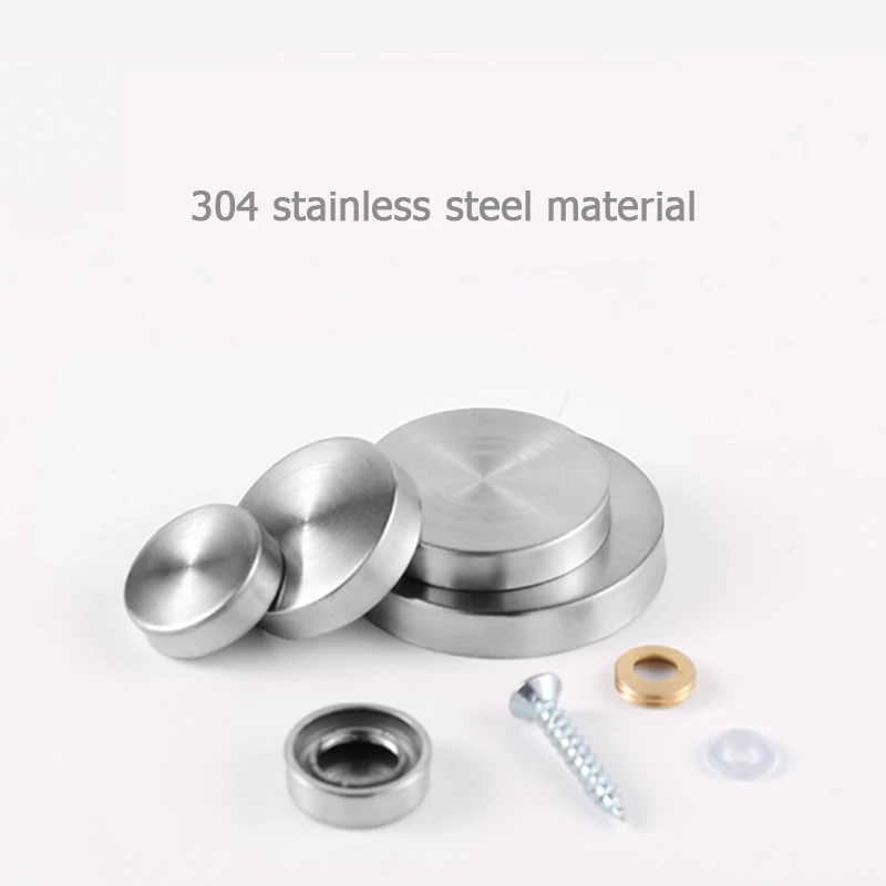 8PCS 16-40mm Stainless Steel Polished Glass Mirror Decorative Cap Cover Acrylic Photo Frame Wall Nail Bracket Hardware Fasteners