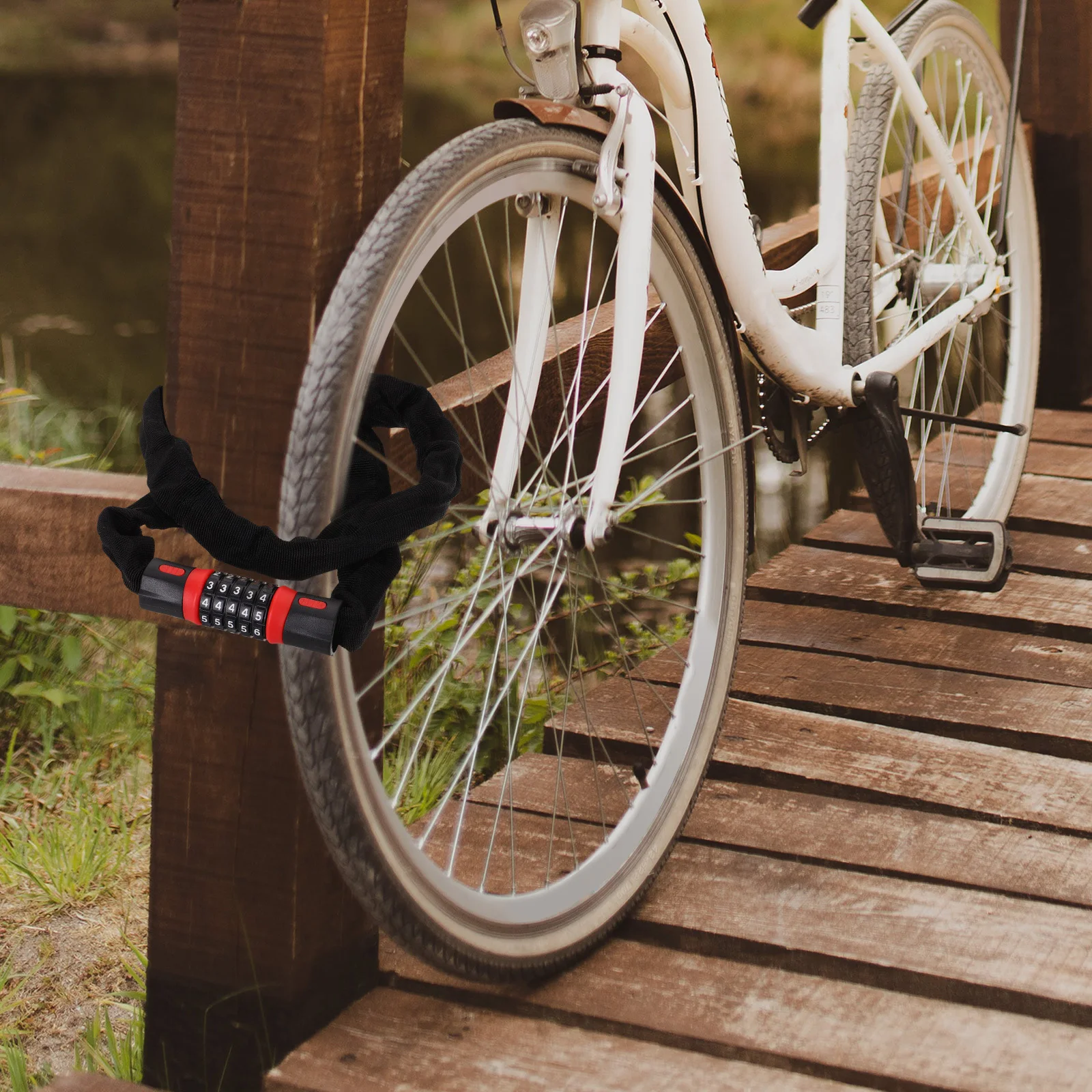 

Sturdy Chain Lock Bike Safety Secure Outdoor Riding Durable Carbon Steel Material Compact Luggage Gear