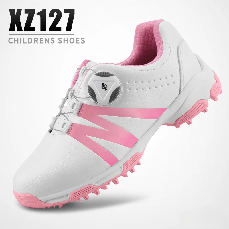 PGM Boys Girls Golf Shoes Light Weight Soft and Breathable Waterproof Anti-slip Universal Outdoor Sports Shoes XZ127